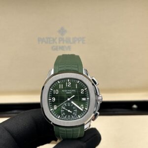 Super Master Patek Philippe Aquanaut chronograph watch with green dial